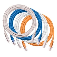 Шнур коммутационный NETLAN U/UTP 4 пары, Кат.5е (Класс D), 100МГц, 2хRJ45/8P8C, T568B, заливной, многожильный, BC (чистая медь), PVC нг(B), белый, 2м, уп-ка 10шт. NETLAN EC-PC4UD55B-BC-PVC-020-WT-10